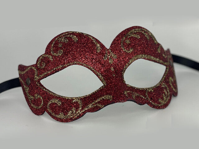 Red glitter mask