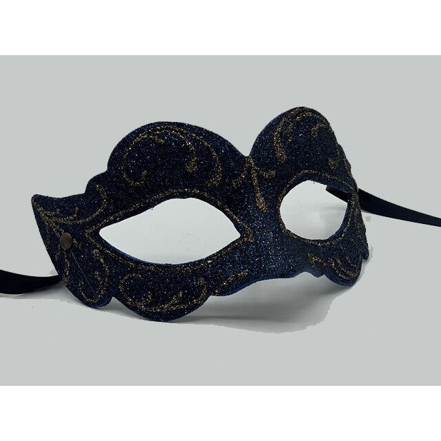 Blue mask glitter, Venetian mask blue glitter 