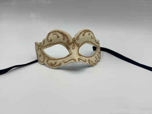 White glitter mask