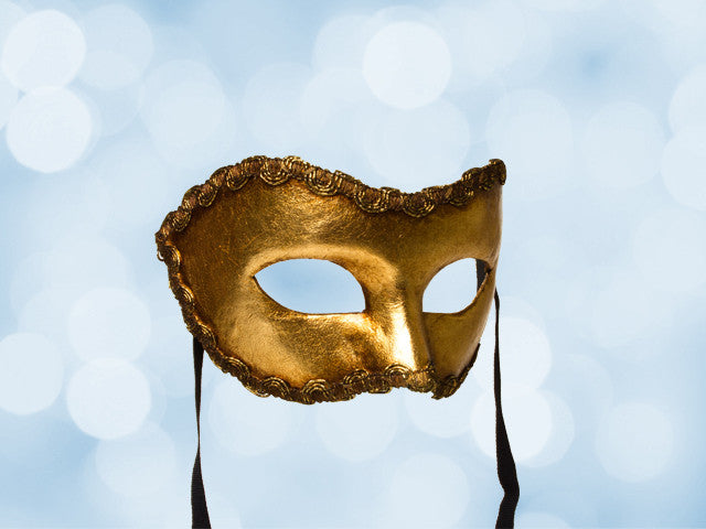 Goud party masker