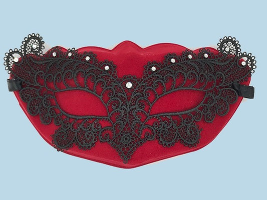 Kanten masker Burlesque met strass