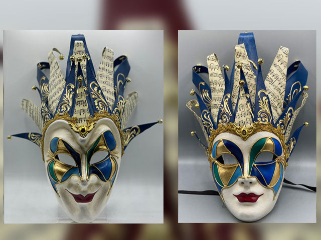 Male and Female blue Joker masks