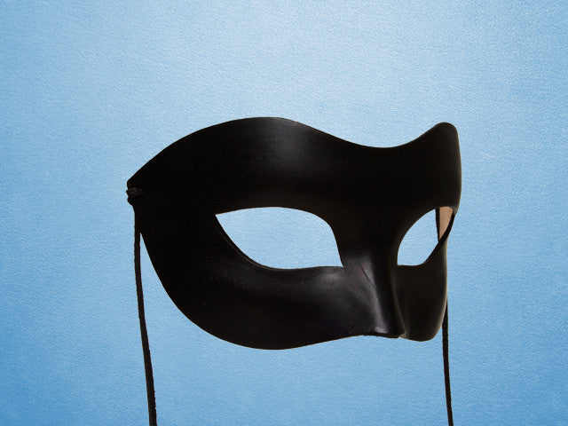 Basic black leather mask - Black mask for men – MaskshopVenice.com